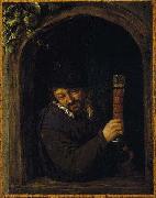 Adriaen van ostade Peasant at a Window oil painting artist
